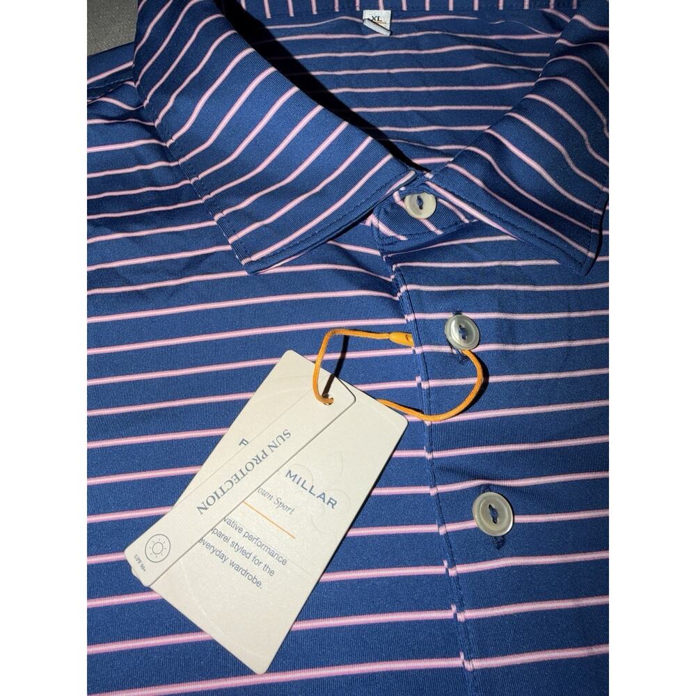 Peter Millar Men Large Polo Summer Comfort Drum Performance Jersey NWT XL